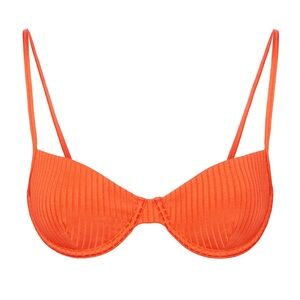 Monday Swimwear- Capri Top Papaya Wide Rib in size L